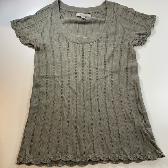 Old Navy | Knitted Scallop Edge Sweater Top Vintage 90s - Picture 3 of 10